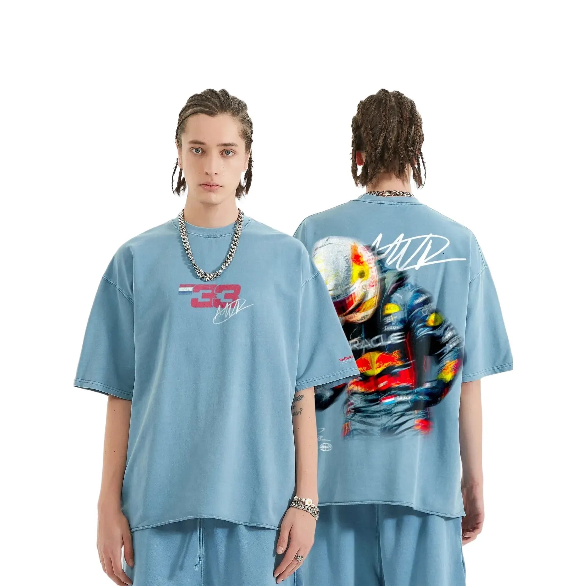 VERSTAPPEN BLUR RACING TEE – MEDIUM BLUE
