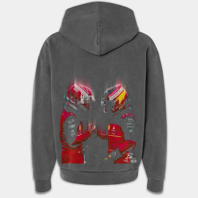 FERRARI TEAM 2024 RACING HOODIE - FADED BLACK
