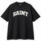 T-shirt noir « Saint » avec écusson blanc de l'université