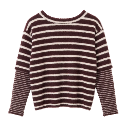 After Practice Longsleeve - Winter Fig Stripes