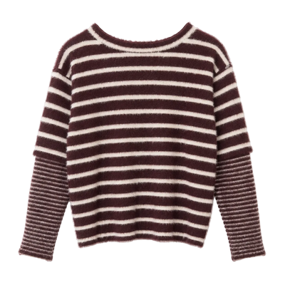 After Practice Longsleeve - Winter Fig Stripes