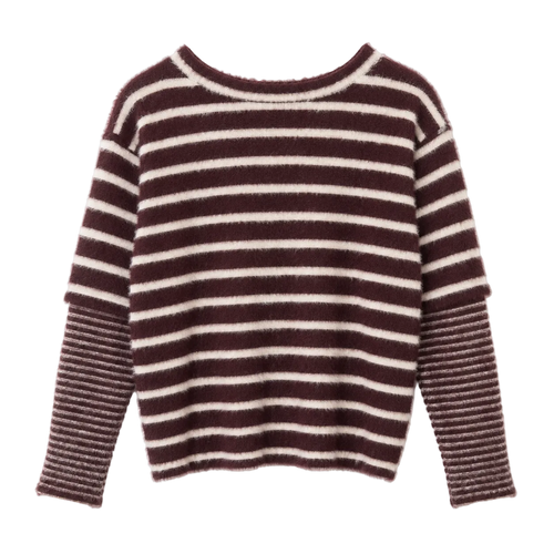 After Practice Longsleeve - Winter Fig Stripes