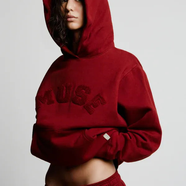 Heavyweight Chenille Hoodie - Wine