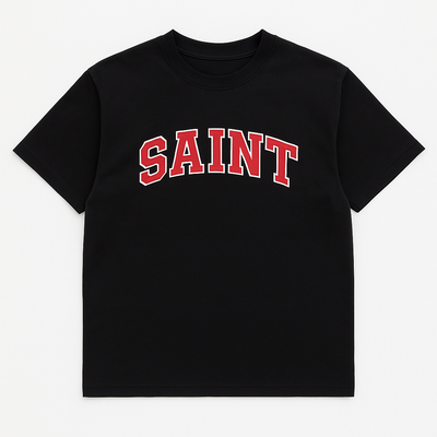 T-shirt noir « Saint » à patch rouge