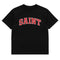 Black ''Saint'' White Stitched Red Patch Tee