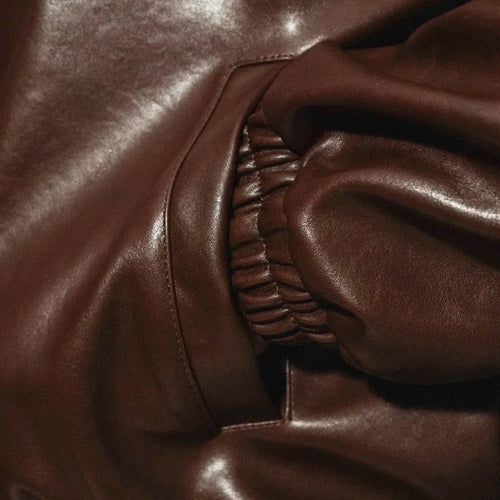 Leather Jacket Shadow – Brown