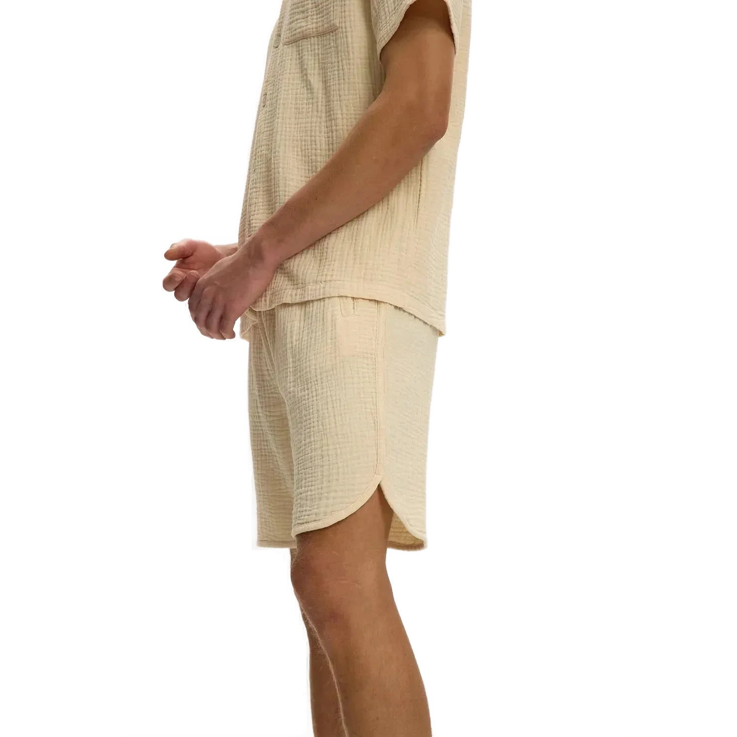 Short de villégiature SeerSucket - Crème