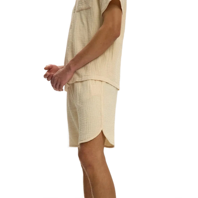 Short de villégiature SeerSucket - Crème