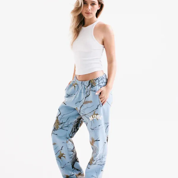 Heavyweight Camo Joggers - Glacier
