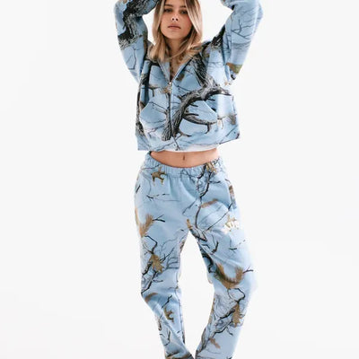 Heavyweight Camo Joggers - Glacier