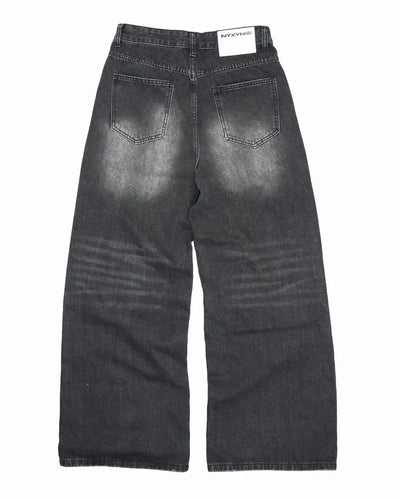 NYXYN - BAGGY WASHED JEANS - BLACK