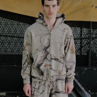 Heavyweight Camo Zip-Up - Canyon