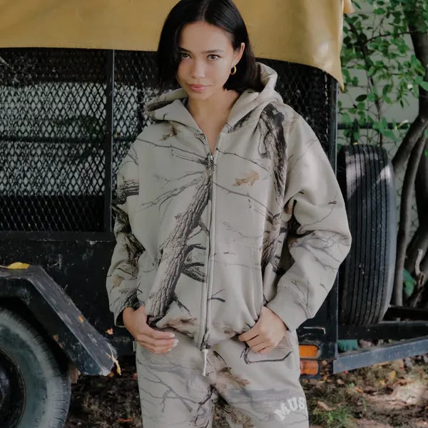 Heavyweight Camo Zip-Up - Canyon