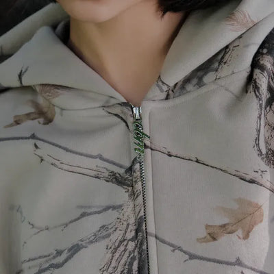 Heavyweight Camo Zip-Up - Canyon