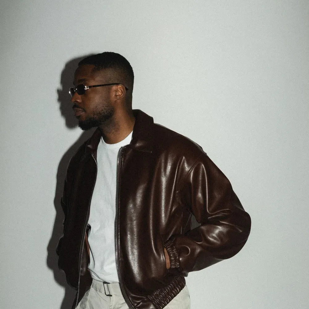 Leather Jacket Shadow – Brown