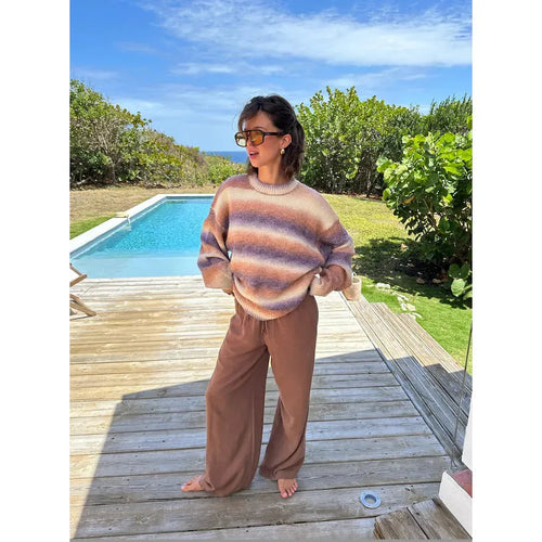 Pantalon en lin timeless – Brown