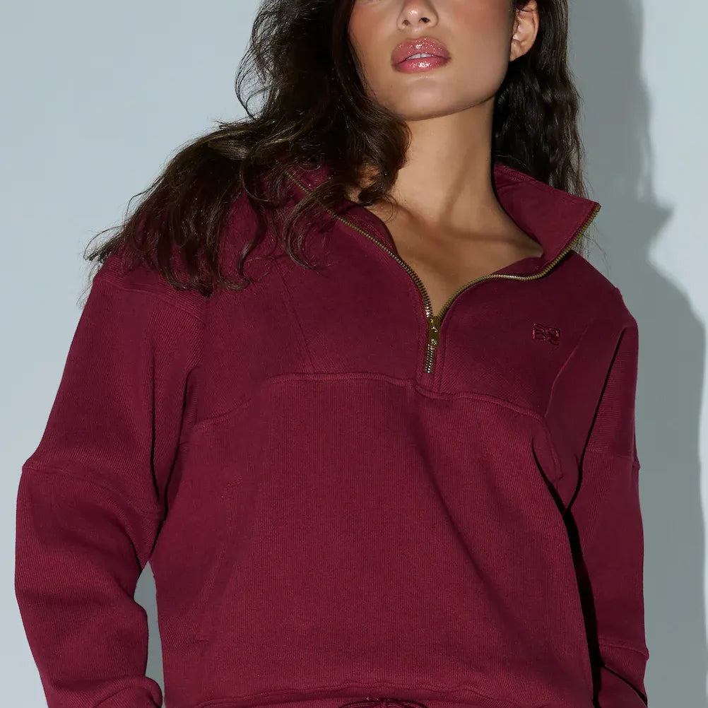 Quarter Zip Devotion - Berry