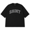 Saint Black Tee - Grey Rhinestones