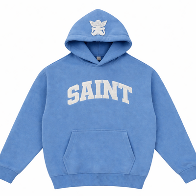 Saint Light Blue Hoodie - White Patch