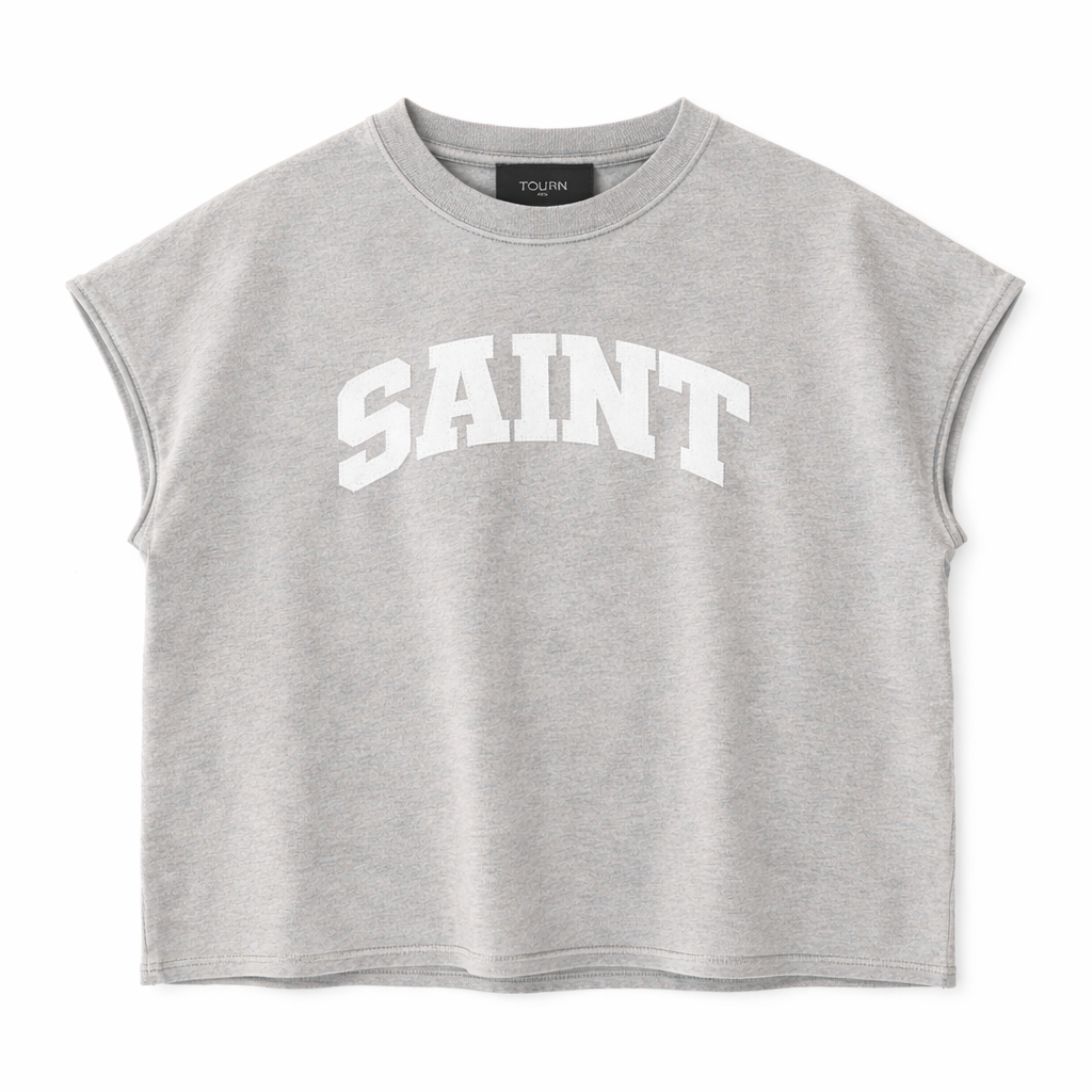 Saint Light Grey Tank Top - White Patch