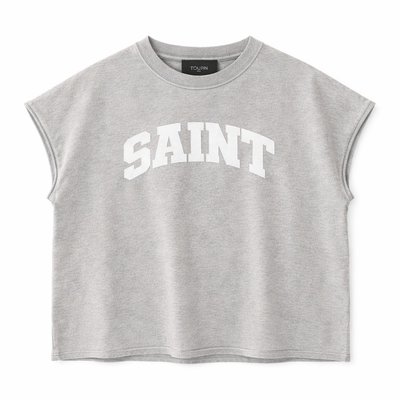 Saint Light Grey Tank Top - White Patch
