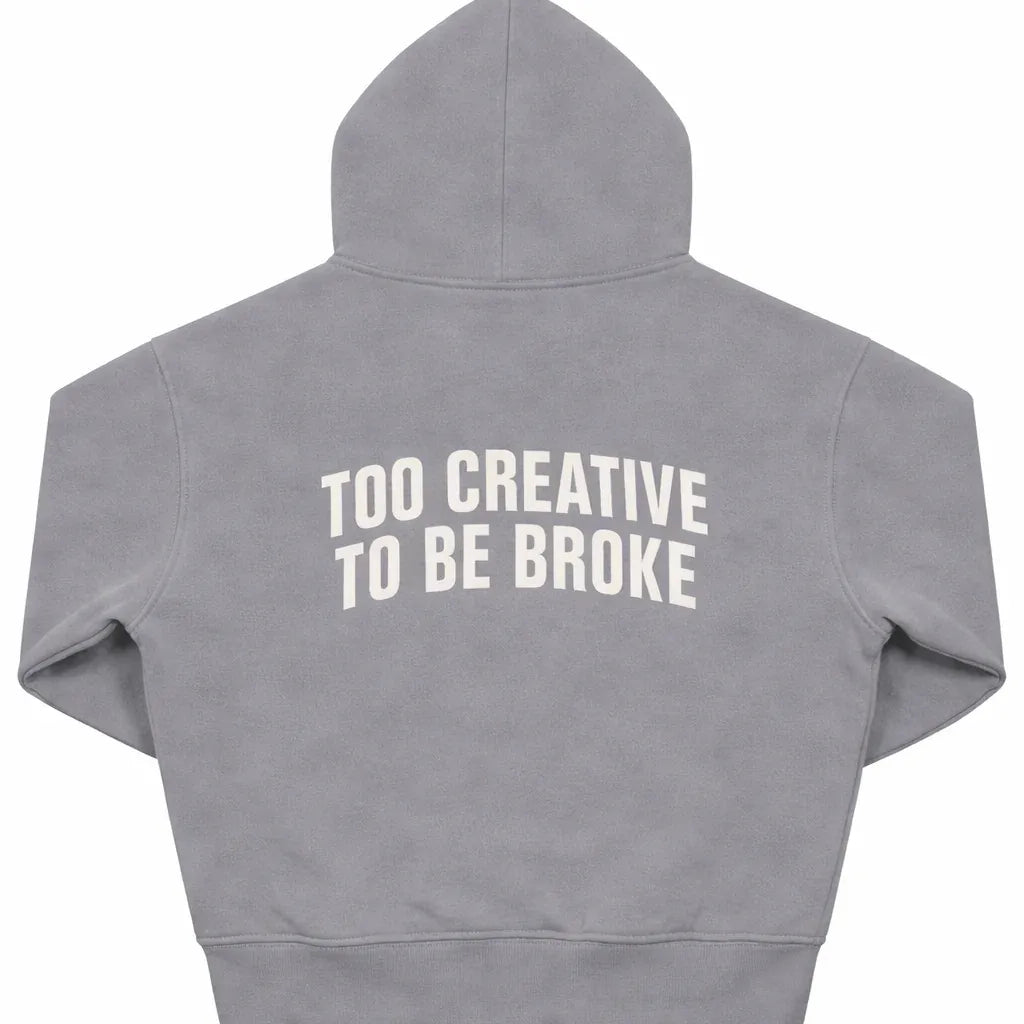 "Riche Et En Santé" Hoodie - Grey