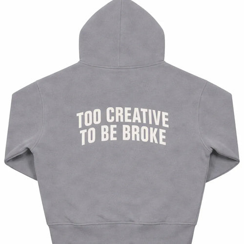 "Riche Et En Santé" Hoodie - Grey