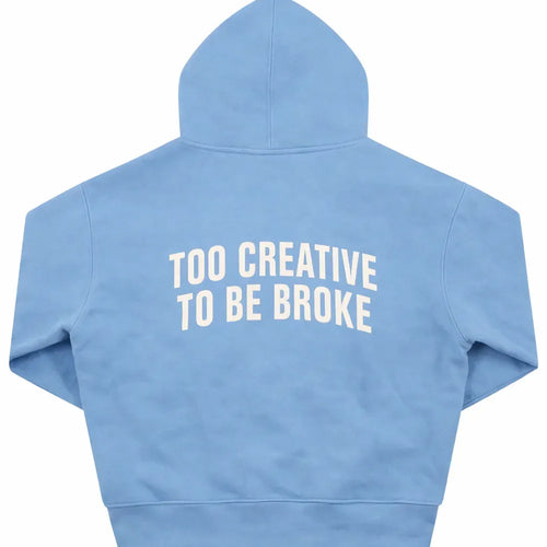 "Riche Et En Santé" Hoodie - Blue