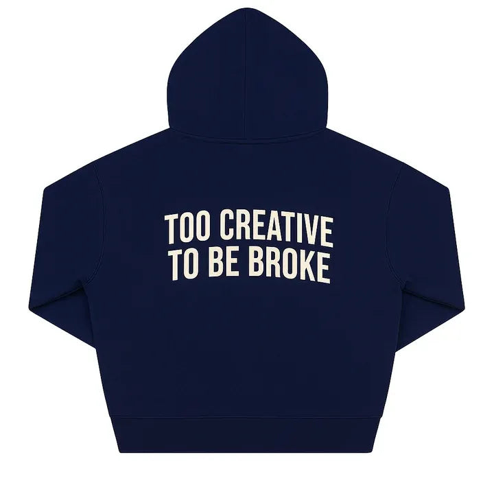 "Riche Et En Santé" Zip-up - Navy