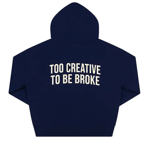 "Riche Et En Santé" Zip-up - Navy