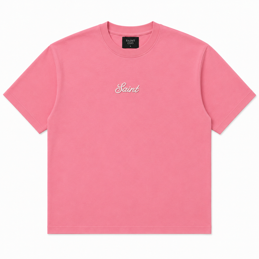 Saint Taffy Pink Tee - Logo Stitch