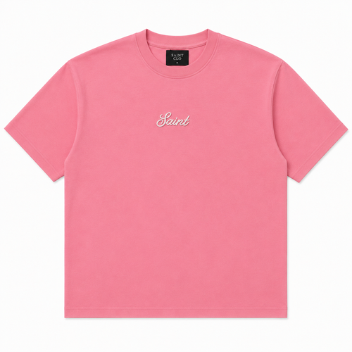 Saint Taffy Pink Tee - Logo Stitch