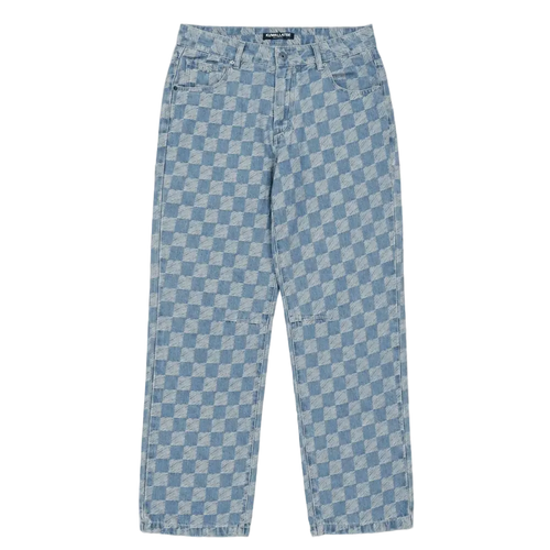 Checkered Baggy Denim FW26 - Light- BLue
