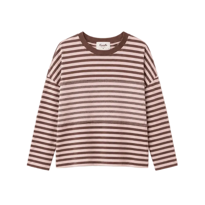 Morning Stripe Jersey - Cocoa/Pink