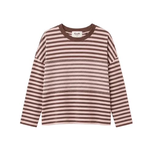 Morning Stripe Jersey - Cocoa/Pink
