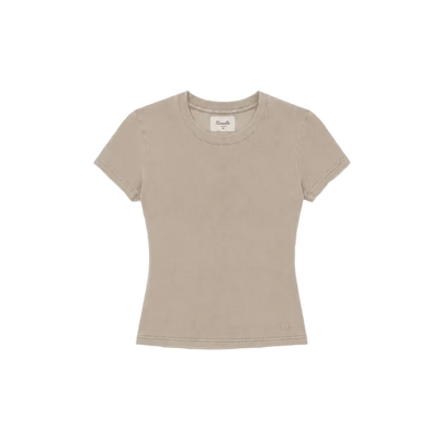 Micro Rib Tee - Milk Tea Beige
