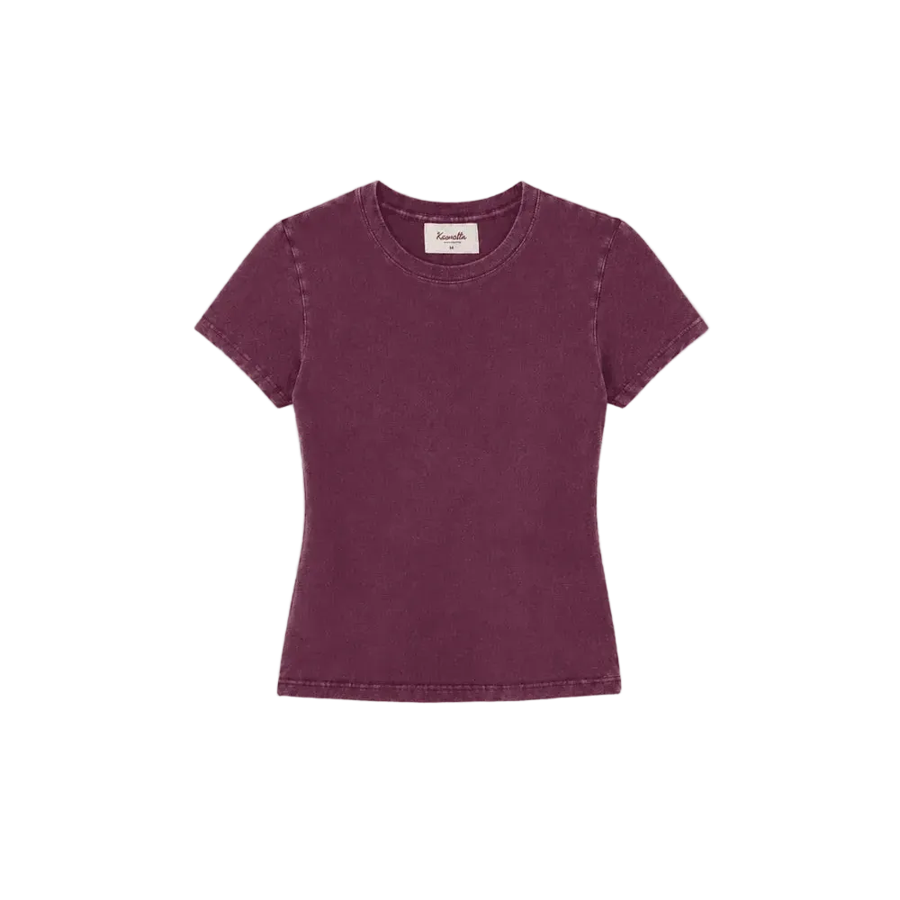 Micro Rib Tee - Winter Fig