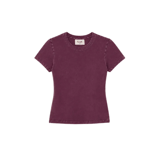 Micro Rib Tee - Winter Fig