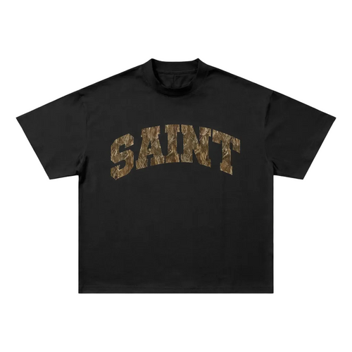 Black “Saint” Original Camo Tee
