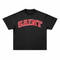 Saint Black Tee - Red Patch / White Stitch