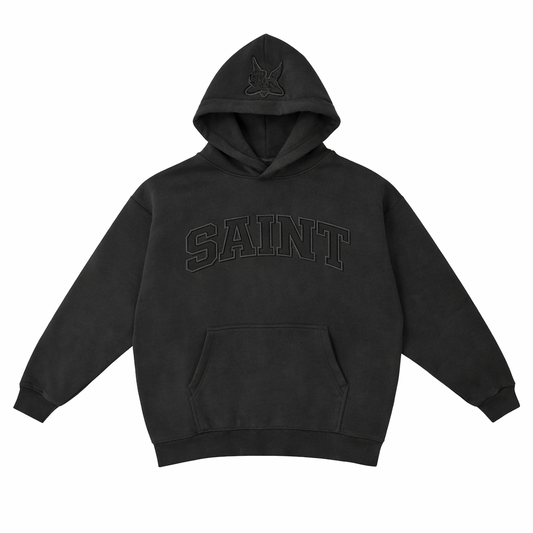 Sweat à capuche - Logo Triple Black College « Saint »