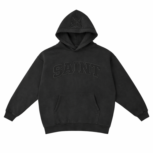Hoodie- "Saint" Triple Black College Logo
