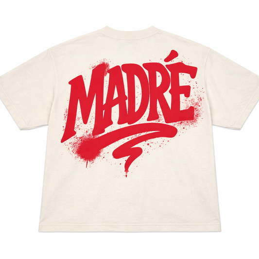 T-shirt carré - Noir/Rouge