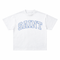 Saint White Tee - Light Blue Stitch