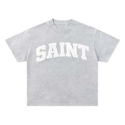 Saint Light Grey Tee - White Patch
