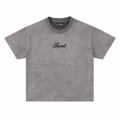 Saint Dark Grey Tee - Logo Stitch