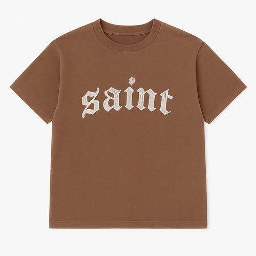 Rust “Saint” Stitched Tee