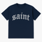 Navy “Saint” White Stitched Tee