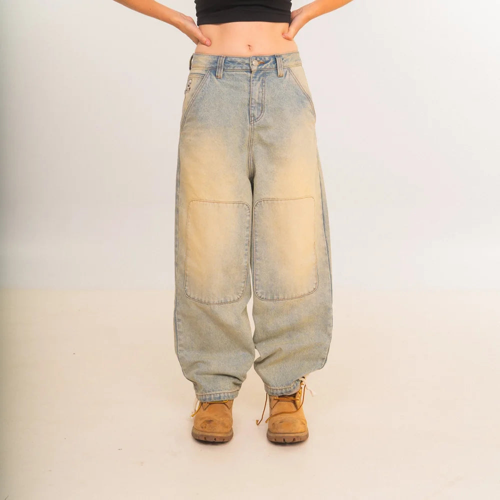 Acid Wash Denim Pants - GonePants