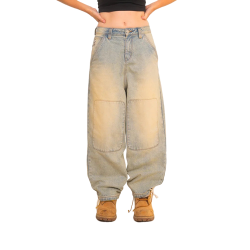 Acid Wash Denim Pants - GonePants